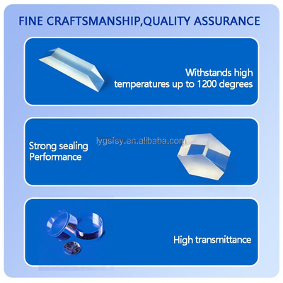 qualidade  Optical Quartz Prism Custom Cutting Welding Processing Service For Square Clear Quartz Plate Fábrica