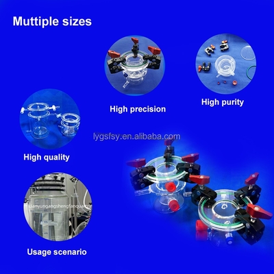 qualidade  Customized Double Walled UV Quartz Glass Quartz Photocatalytic Reactor Fábrica