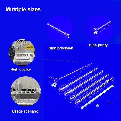 qualidade  High Temperature Resistant Quartz Glass BET Adsorption Tubes Corrosion Resistant Highly Transparent Fábrica
