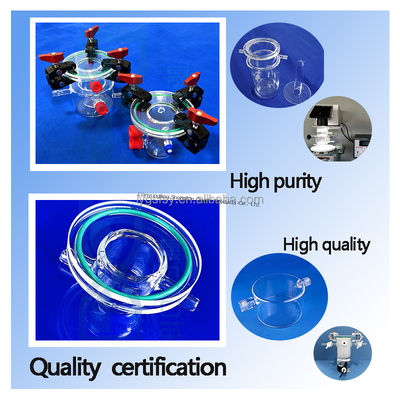 qualidade  High Precision Flanged Quartz Glass Reactor with Ozone Free Welding for 1100℃ Hydrogen Production Fábrica