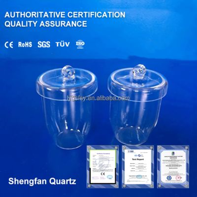 qualidade  High-purity 99.99% corrosion-resistant quartz crucible with lid Fábrica
