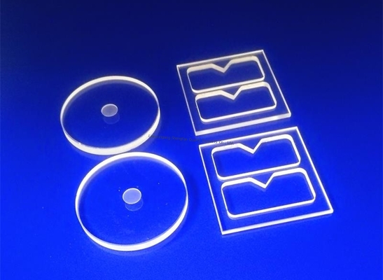 qualidade  Polished Surface Fused Silica Glass , Silica Glass Plate Transparant glass milling visible light transmittance Fábrica
