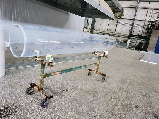 Tubo de vidro de quartzo de aquecimento transparente polido de alta transmitância