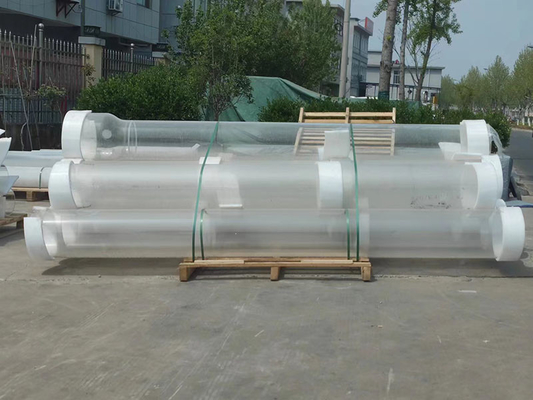 Aquecimento tubo de vidro de quartzo transparente semicondutor de alta transmitância