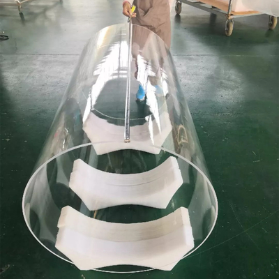 Tubo de vidro transparente de quartzo de grande diâmetro Tubo de difusão solar fotovoltaica