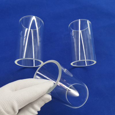 Luva de vidro transparente para teste de reator de tubo de quartzo para lâmpadas germicidas
