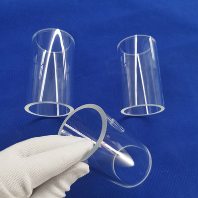 Luva de vidro transparente para teste de reator de tubo de quartzo para lâmpadas germicidas