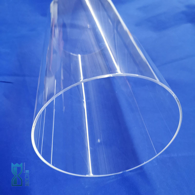 Tubo de quartzo de vidro de alta resistência transparente com várias espessuras de parede