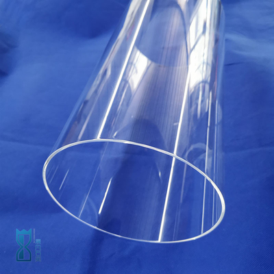 Tubo de quartzo de vidro de alta resistência transparente com várias espessuras de parede