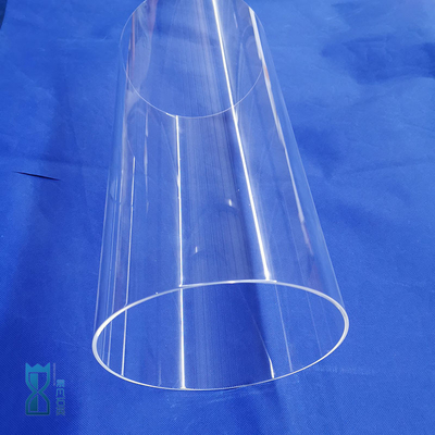 Tubo de quartzo de vidro de alta resistência transparente com várias espessuras de parede