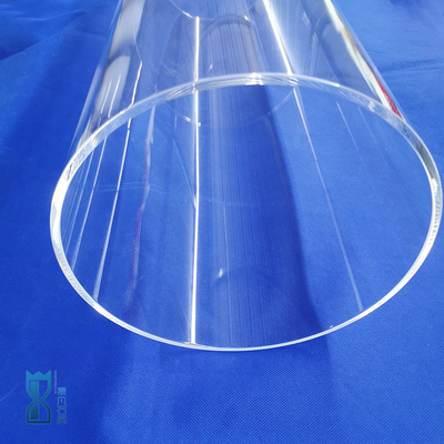 Fabricação de tubos fotovoltaicos de vidro transparente de quartzo de grande diâmetro