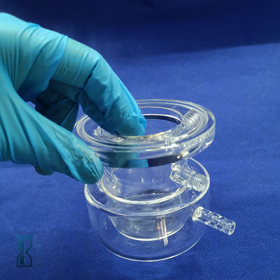 Reator de Vidro de Quartzo Transparente para Fabricação Personalizada para Laboratório