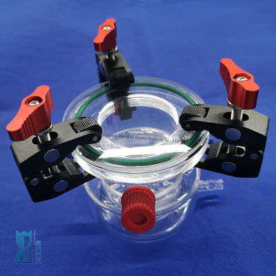 Reator de Vidro de Quartzo Transparente para Fabricação Personalizada para Laboratório