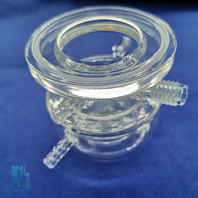 Reator de Vidro de Quartzo Transparente para Fabricação Personalizada para Laboratório