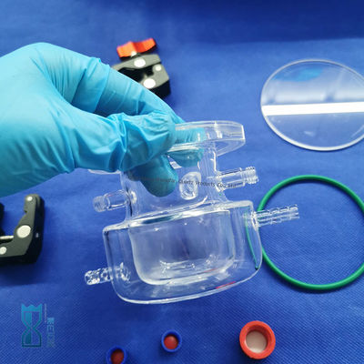 Reator de Vidro de Quartzo Transparente para Fabricação Personalizada para Laboratório