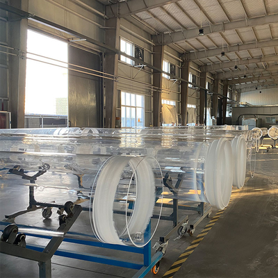 Fabricação de tubos fotovoltaicos de vidro transparente de quartzo de grande diâmetro