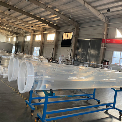 Fabricação de tubos fotovoltaicos de vidro transparente de quartzo de grande diâmetro