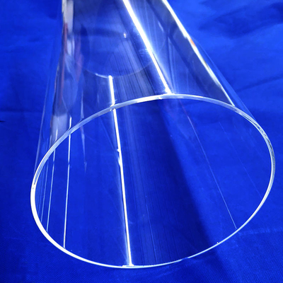 Tubos de vidro de quartzo transparente de alta qualidade personalizados com vidro de sílica de grande diâmetro
