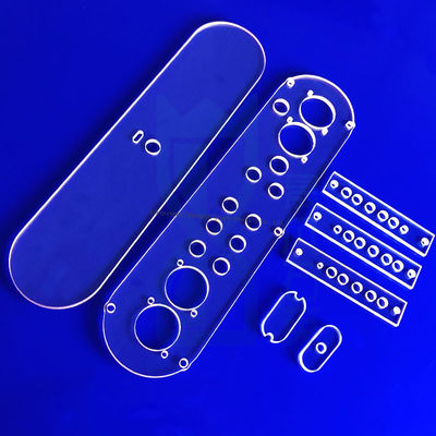 Placa de vidro de quartzo de alta pureza óptica clara personalizada com tolerância de ± 0,02 mm