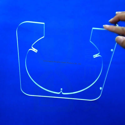 Folha de vidro de quartzo fundido óptico personalizado com alta transmissão
