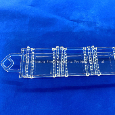 Transparante semicondutor fotovoltaico fundido Barco de Silícia Quartz Glass Wafer Carrier