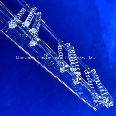 Transparante semicondutor fotovoltaico fundido Barco de Silícia Quartz Glass Wafer Carrier