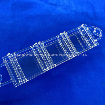 Transparante semicondutor fotovoltaico fundido Barco de Silícia Quartz Glass Wafer Carrier