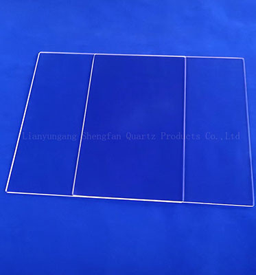 Chapa de vidro de quartzo quadrado resistente à corrosão, com alta transmissão de luz UV