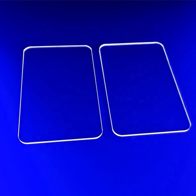 Chapa de vidro de quartzo quadrado resistente à corrosão, com alta transmissão de luz UV