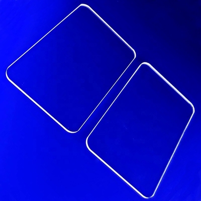 Chapa de vidro de quartzo quadrado resistente à corrosão, com alta transmissão de luz UV