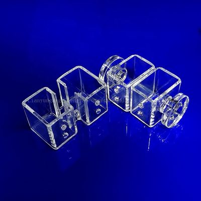 Placa de vidro de quartzo resistente à corrosão de alta transmissão para utilização em laboratórios a altas temperaturas