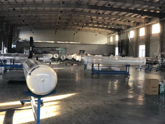 Fabricação de tubos de vidro de quartzo fundido resistentes a altas temperaturas de grande diâmetro resistentes à corrosão