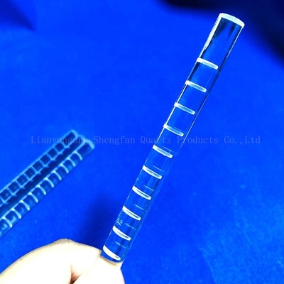 Haste de vidro de quartzo com acabamento CNC Cilindro óptico de trituração transparente fundido para semicondutor solar