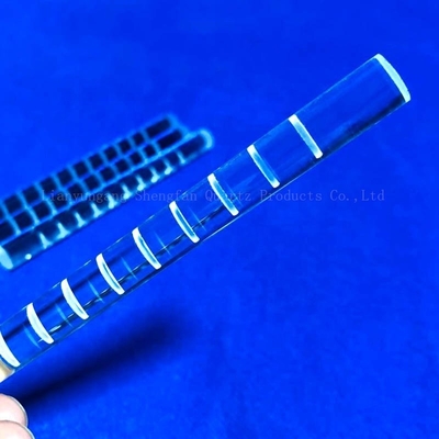 Haste de vidro de quartzo com acabamento CNC Cilindro óptico de trituração transparente fundido para semicondutor solar
