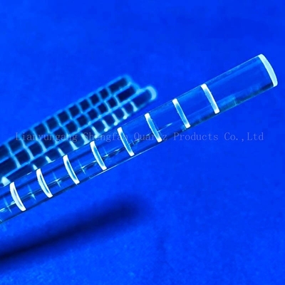 Haste de vidro de quartzo com acabamento CNC Cilindro óptico de trituração transparente fundido para semicondutor solar