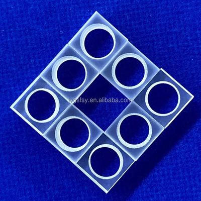 Chapa de vidro de quartzo perfurado por corrosão por encomenda profissional