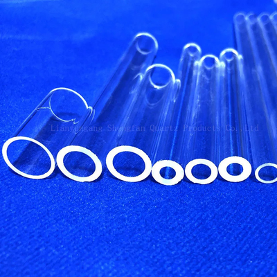 Tubos de quartzo transparentes para aplicações de semicondutores e ópticos