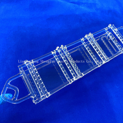 Custom High Light Transmittance High Purity Full Transparent Slotted Quartz Rod Barco de Quartz