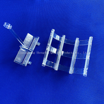 Custom High Light Transmittance High Purity Full Transparent Slotted Quartz Rod Barco de Quartz