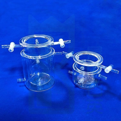 Reator de quartzo UV transparente personalizado com alta temperatura e resistência à corrosão