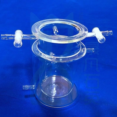 Reator de quartzo UV transparente personalizado com alta temperatura e resistência à corrosão