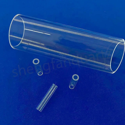 Tubo de quartzo de sílica transparente de grande diâmetro