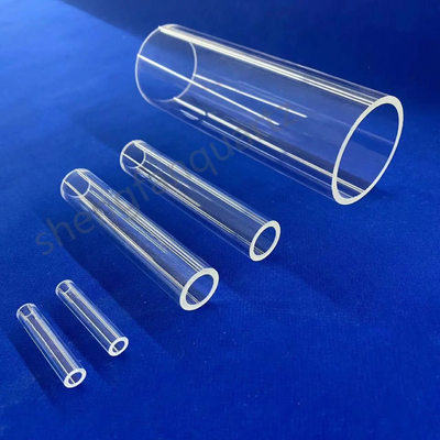 Tubo de quartzo de sílica transparente de grande diâmetro