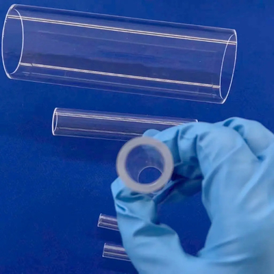 Tubo de quartzo de sílica transparente de grande diâmetro