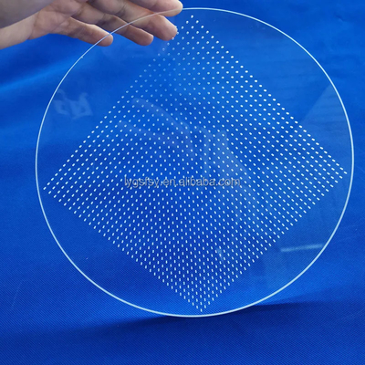 Folha de Quartzo Perforada por Laser Ultravioleta Transparente Profissional