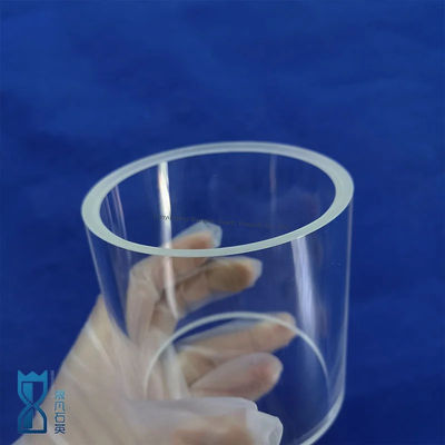 Tubo de vidro de quartzo de alta pureza SiO2 99,99% com ponto de recozimento de 1180°C e ponto de tensão de 1100°C para uso industrial