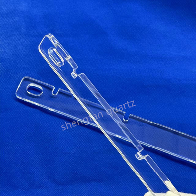 Ultravioleta personalizada resistente ao calor fundido Sílica Quartz Placa de vidro Quartz transparente Substrato de vidro Quartz Placa perfurada