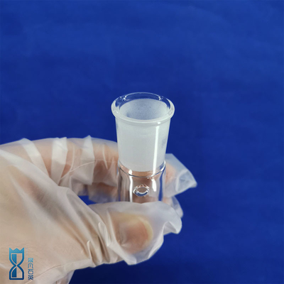 Tubo de vidro de quartzo transparente, resistente ao calor, tampa de fio de parafuso, iluminação óptica de laboratório