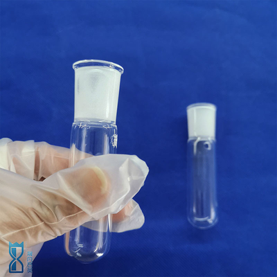 Tubo de vidro de quartzo transparente, resistente ao calor, tampa de fio de parafuso, iluminação óptica de laboratório