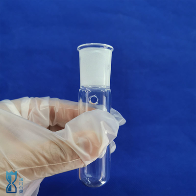 Tubo de vidro de quartzo transparente, resistente ao calor, tampa de fio de parafuso, iluminação óptica de laboratório